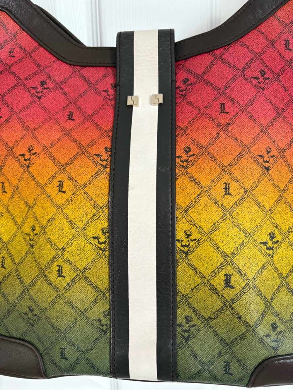 L.A.M.B. By Gwen Stefani Rasta Commodore Hobo Handbag - Picture 8 of 12